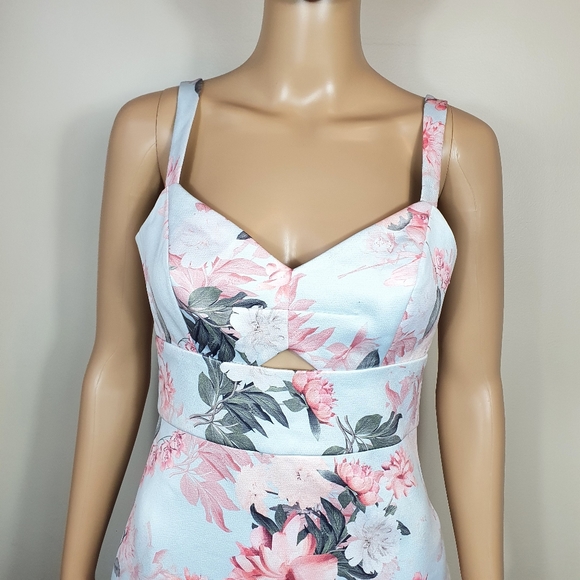 NWOT Forever new floral dress Sze 8  fit & flare wedding cocktail bustier frill - Picture 3 of 6
